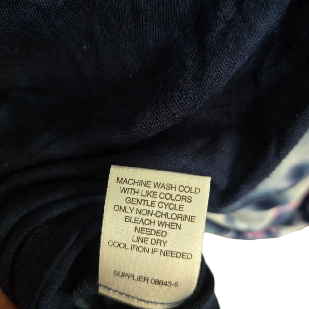 Belle Sky Navy and Pink Tie-Dye Criss Cross Back Size L - Picture 5 of 5